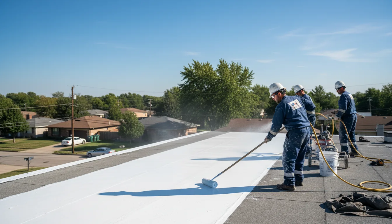 Commercial roof coating in Wideman, AR near me